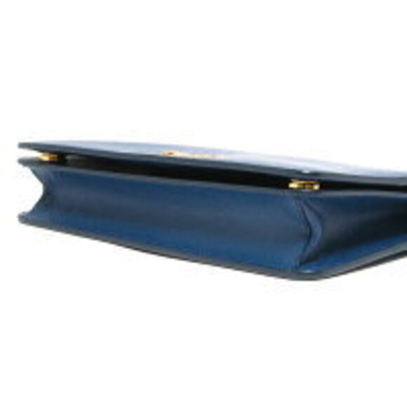 Prada Shoulder Bag Clutch Chain Wallet Saffiano Brietta Blue - Picture 2 of 5